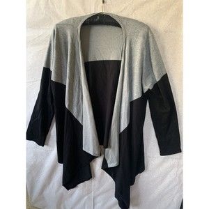 EYN Knit Women's Black and Gray Cardigan Size M ( 1211)